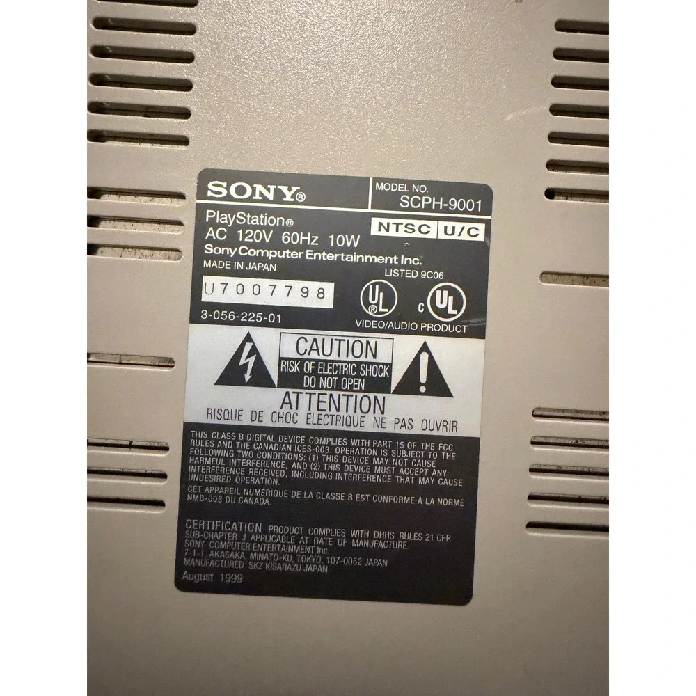 Sony PlayStation 1 PS1‎ Console Bundle SCPH-9001 Controller Frogger Tested 1999